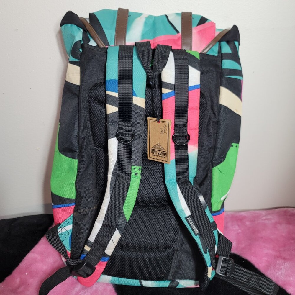 Steve Madden Multicolored Large Drawstring Backpa… - image 3